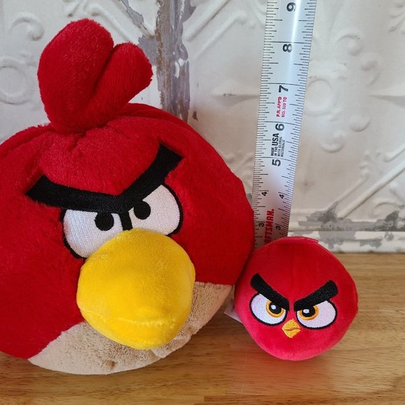 Angry Birds Plush Red lot of 2 - Picture 2 of 5